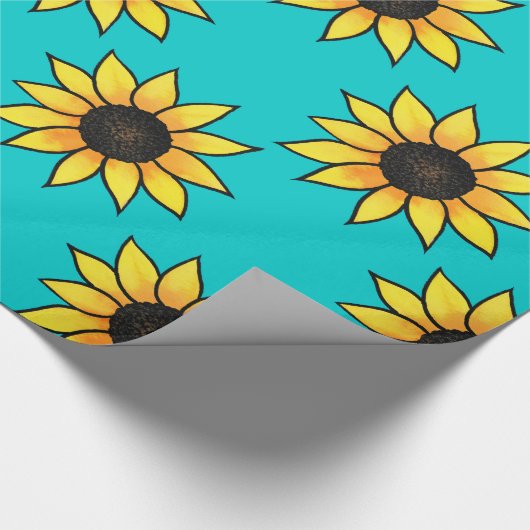 Sonnenblumenmuster 4 geschenkpapier (Ecke)