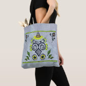 Sonnenblumenmuster auf Denim von Alexandra Cook Tasche (Von Nahem)