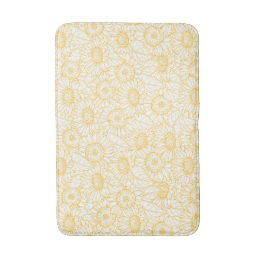 Sonnenblumenmuster Badematte (Vorderseite Vertikal)