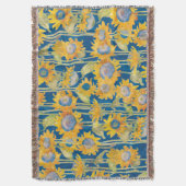 Sonnenblumenmuster Blau Decke (Vorderseite Vertikal)