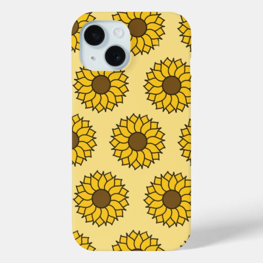 Sonnenblumenmuster Case-Mate iPhone Hülle (Rückseite)