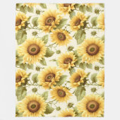 Sonnenblumenmuster Fleecedecke (Vorderseite)