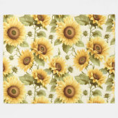 Sonnenblumenmuster Fleecedecke (Vorderseite (Horizontal))