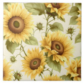 Sonnenblumenmuster Fliese (Vorderseite)