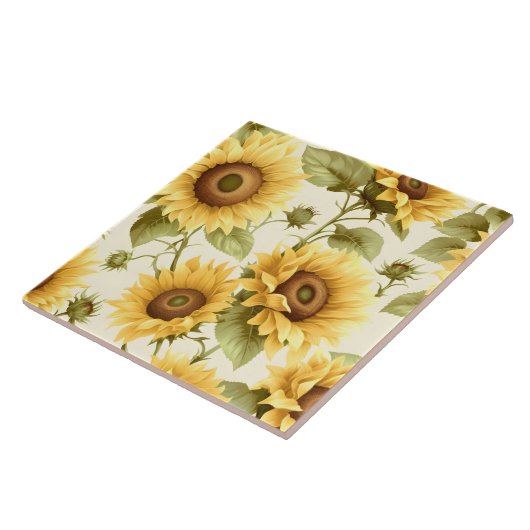 Sonnenblumenmuster Fliese (Seite)
