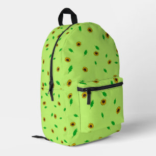 Sonnenblumenmuster gedruckter Rucksack