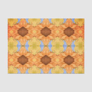 Sonnenblumenmuster Gelbe Flora Wasserfarbe Boho Seidenpapier
