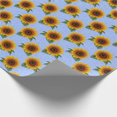 Sonnenblumenmuster Geschenkpapier (Ecke)