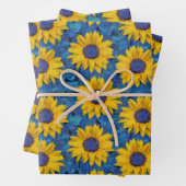 Sonnenblumenmuster Geschenkpapier Set (Beispiel)