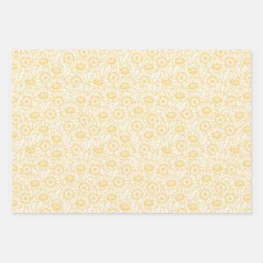 Sonnenblumenmuster Geschenkpapier Set (Vorderseite 3)