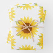 Sonnenblumenmuster Geschenkpapier Set (Beispiel)