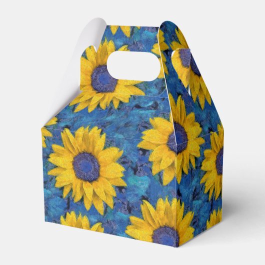 Sonnenblumenmuster Geschenkschachtel (Vorderseite)
