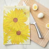 Sonnenblumenmuster Geschirrtuch (Viertel Falte)