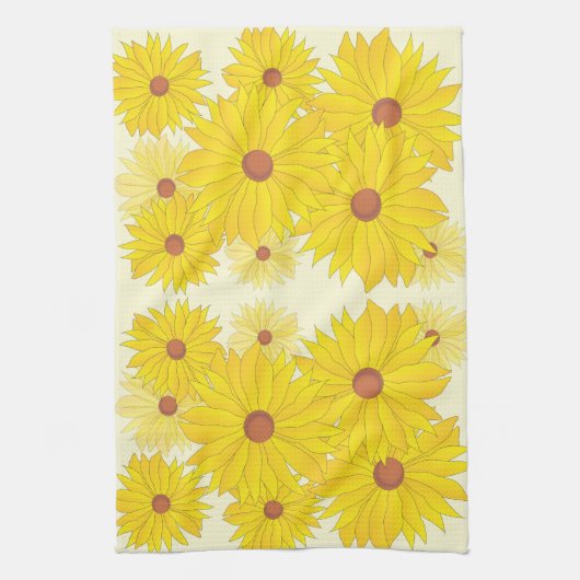 Sonnenblumenmuster Geschirrtuch (Vertikal)