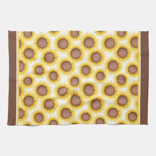 Sonnenblumenmuster Geschirrtuch (Horizontal)
