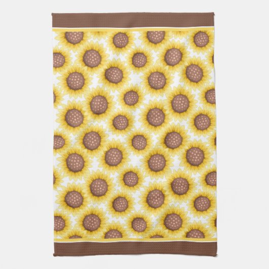 Sonnenblumenmuster Geschirrtuch (Vertikal)