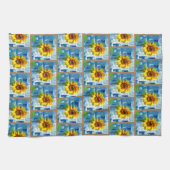 Sonnenblumenmuster Geschirrtuch (Horizontal)