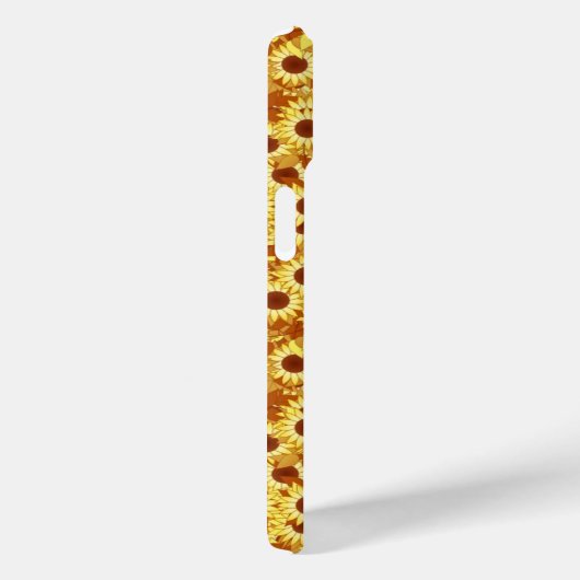 Sonnenblumenmuster - Gold, Gelb und Braun Case-Mate iPhone Hülle (Rückseite / Rechts)