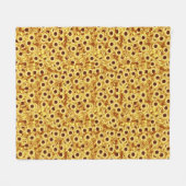 Sonnenblumenmuster, Gold, Gelb und Braun Fleecedecke (Vorderseite (Horizontal))