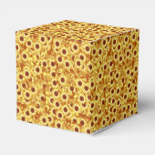 Sonnenblumenmuster - Gold, Gelb und Braun Geschenkschachtel (Rückseite)