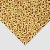 Sonnenblumenmuster, Gold, Gelb und Braun Seidenpapier (Ausschnitt)