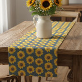 Sonnenblumenmuster in aquamariner Form Stoff