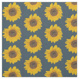 Sonnenblumenmuster in aquamariner Form Stoff