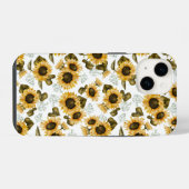 Sonnenblumenmuster iPhone Hülle (Rückseite (Horizontal))