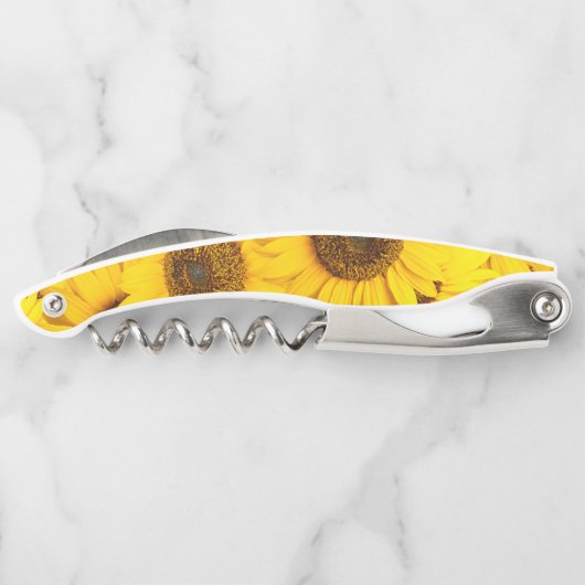 Sonnenblumenmuster Kellnermesser (Rückseite)
