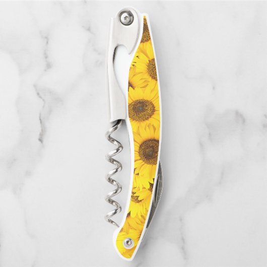 Sonnenblumenmuster Kellnermesser (Vorderseite)