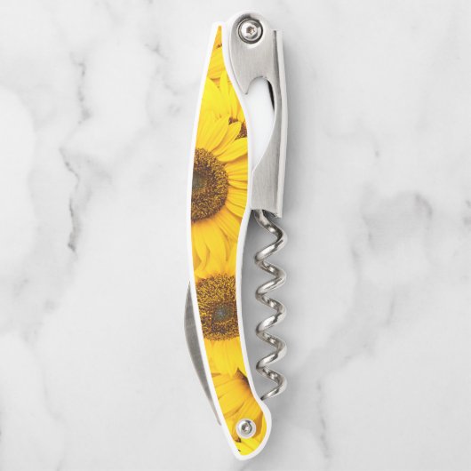 Sonnenblumenmuster Kellnermesser (Rückseite)