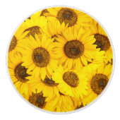 Sonnenblumenmuster Keramikknauf (Vorderseite)