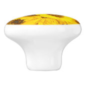 Sonnenblumenmuster Keramikknauf (Seitenansicht)