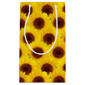 Sonnenblumenmuster kleine Geschenktasche Geschenktüte (Vorderseite)