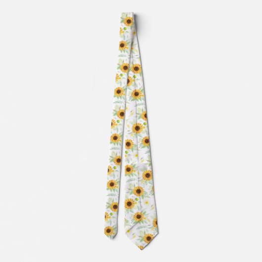 Sonnenblumenmuster Krawatte (Rückseite)