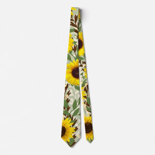 Sonnenblumenmuster Krawatte (Vorderseite)