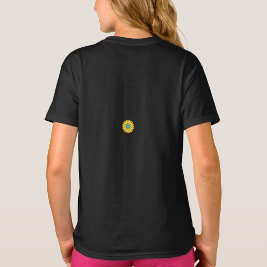 Sonnenblumenmuster | Lebhaftes Sommerblumendesign T-Shirt (Rückseite)