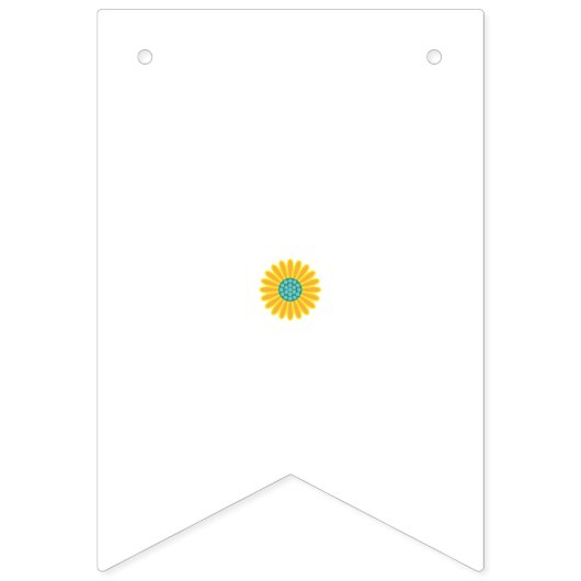 Sonnenblumenmuster | Lebhaftes Sommerblumendesign Wimpelkette (Zweite Fahne)