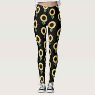 Sonnenblumenmuster Leggings