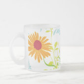 Sonnenblumenmuster Mattglastasse (Links)