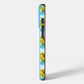 Sonnenblumenmuster mit Wolken und Himmel Case-Mate iPhone Hülle (Rückseite / Links)