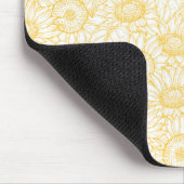 Sonnenblumenmuster Mousepad (Ecke)
