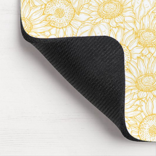 Sonnenblumenmuster Mousepad (Ecke)