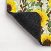 Sonnenblumenmuster Mousepad (Ecke)