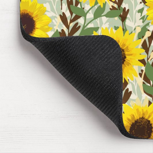Sonnenblumenmuster Mousepad (Ecke)