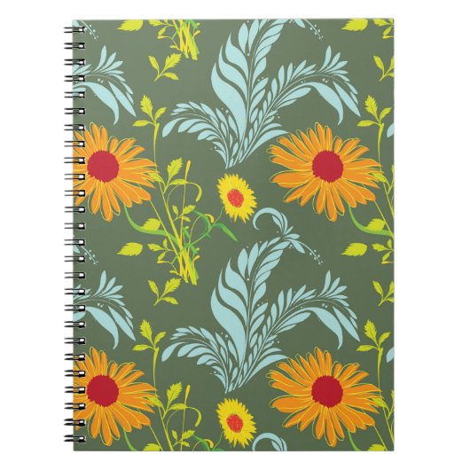 Sonnenblumenmuster Notizblock (Vorderseite)
