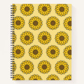 Sonnenblumenmuster Notizblock (Vorderseite)