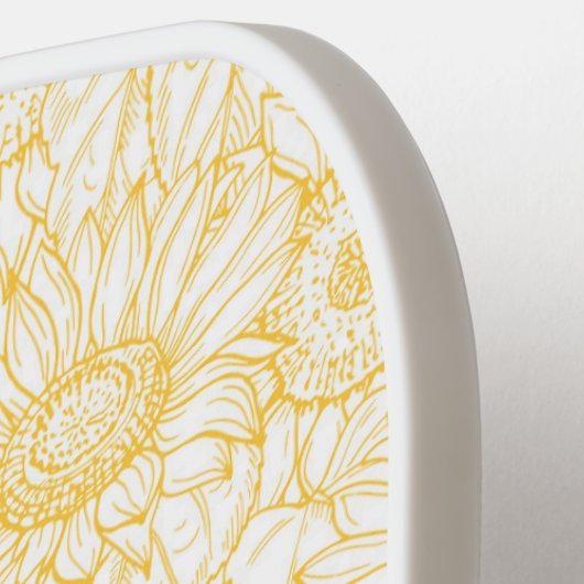 Sonnenblumenmuster Pickleball Schläger (Linke Seite)