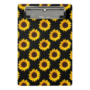 Sonnenblumenmuster Print Mini-Zwischenablage Mini Klemmbrett