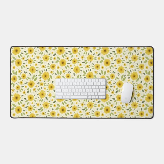 Sonnenblumenmuster Schreibtischunterlage (Tastatur & Maus)